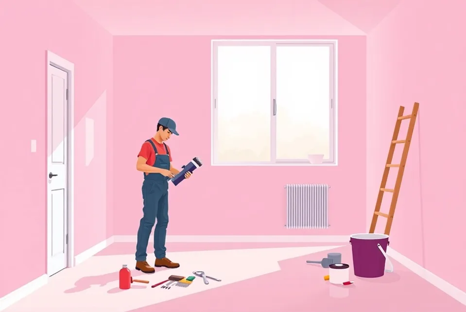 Intérieur rénové après travaux de peinture à Autun