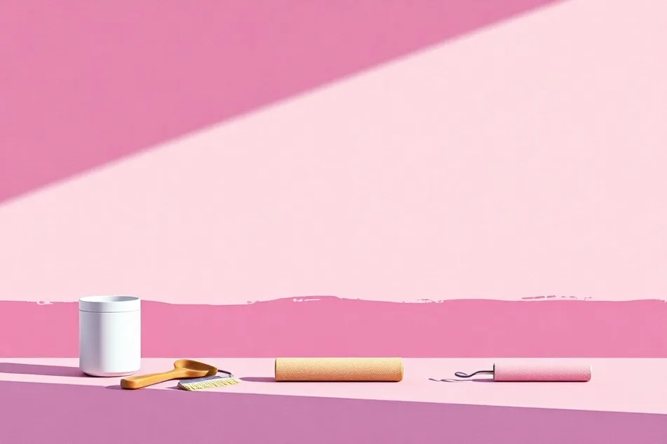 Outils de peinture disposés dans l'ordre des étapes du chantier